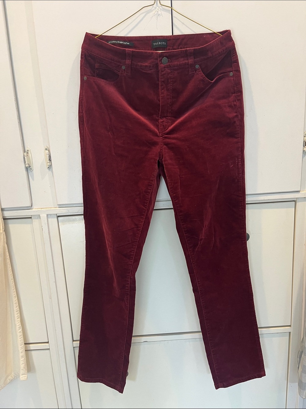 Talbots Deep Wine Corduroy Pants sz 8 (#2)